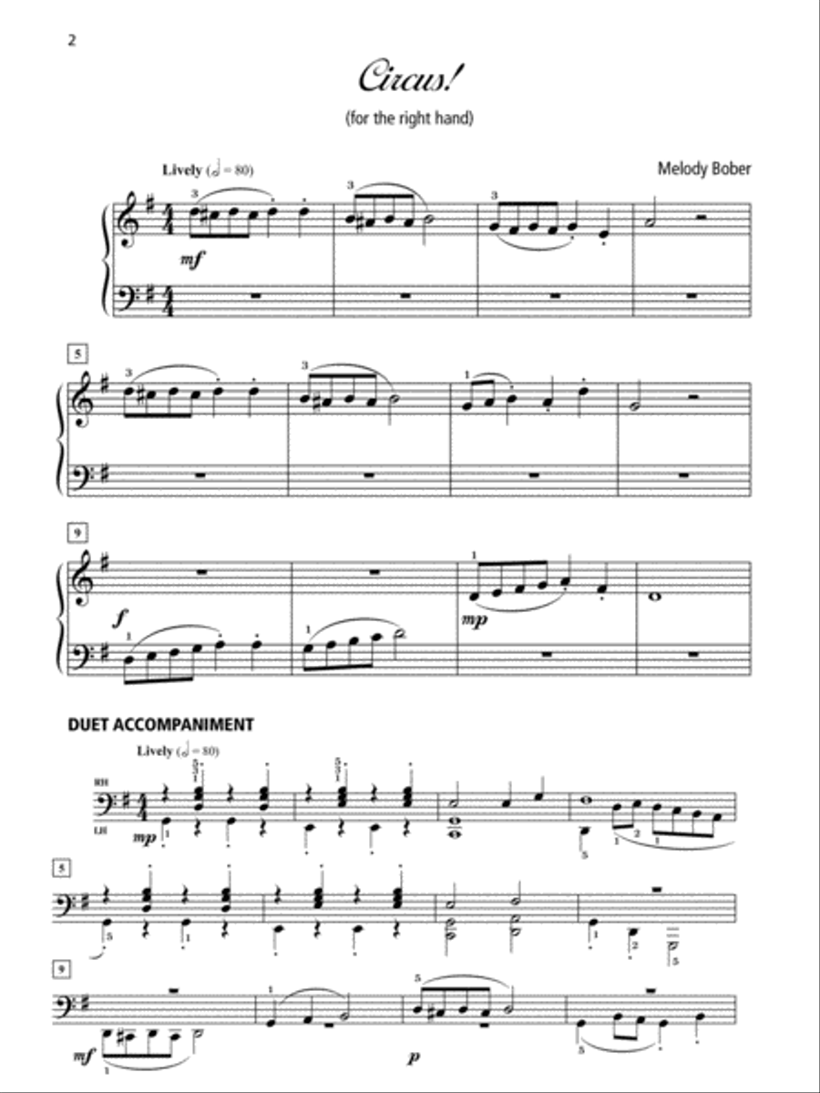 Grand One-Hand Solos for Piano, Book 2: 8 Elementary Pieces for Right or Left Hand Alone Piano Method scores gallery preview page 2