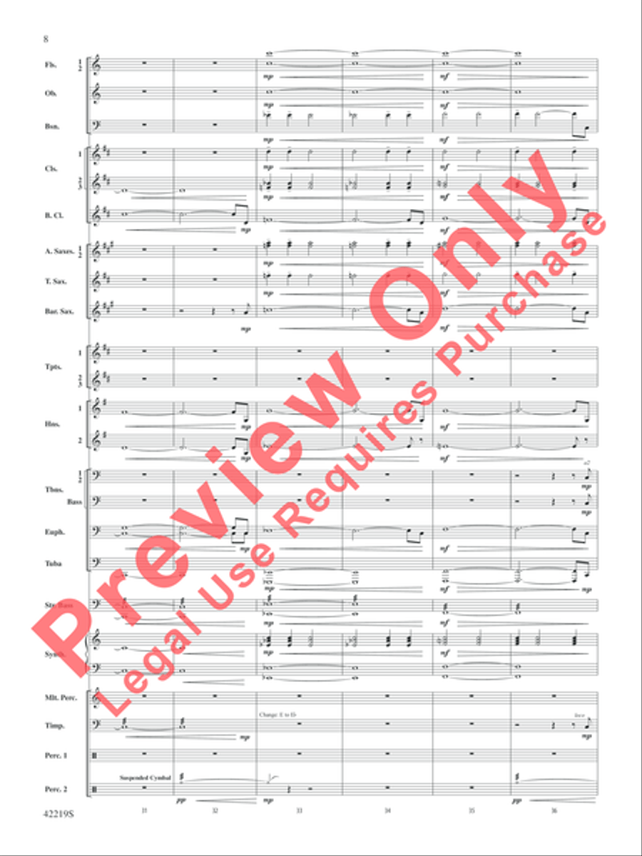 Man of Steel, Suite from Concert Band scores gallery preview page 9