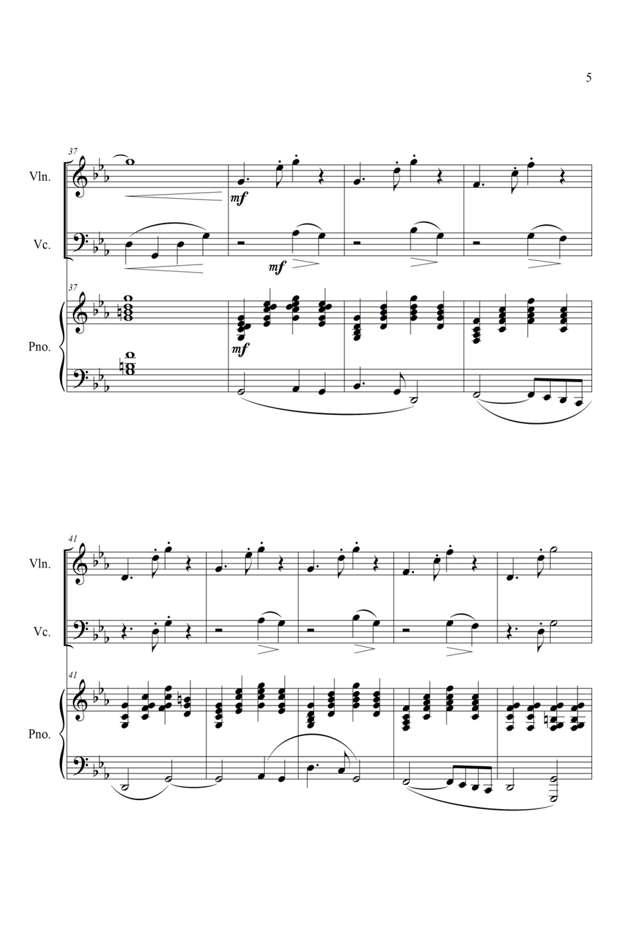 The World Needs Peace The World Needs Peace Piano Trio scores gallery preview page 6