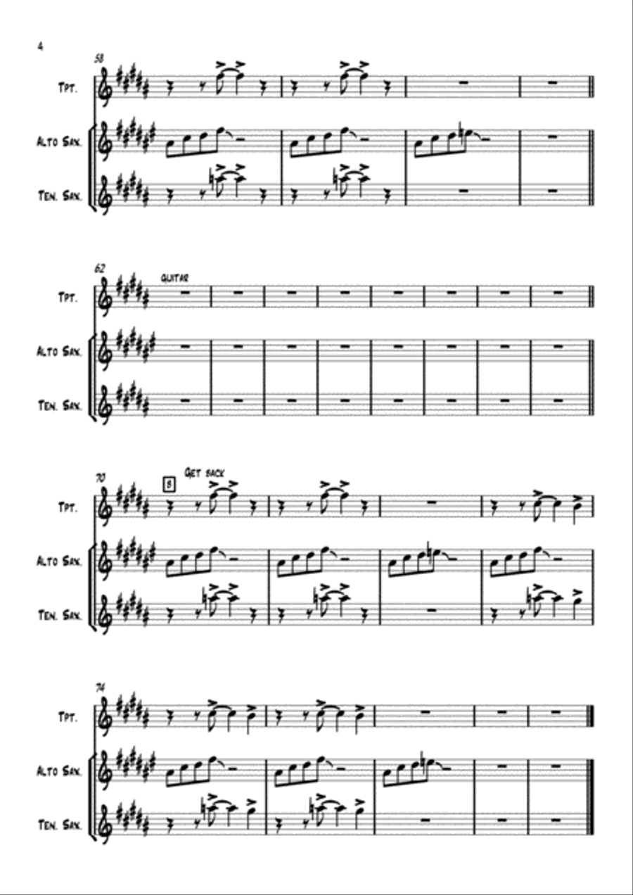 Get Back Small Ensemble scores gallery preview page 4