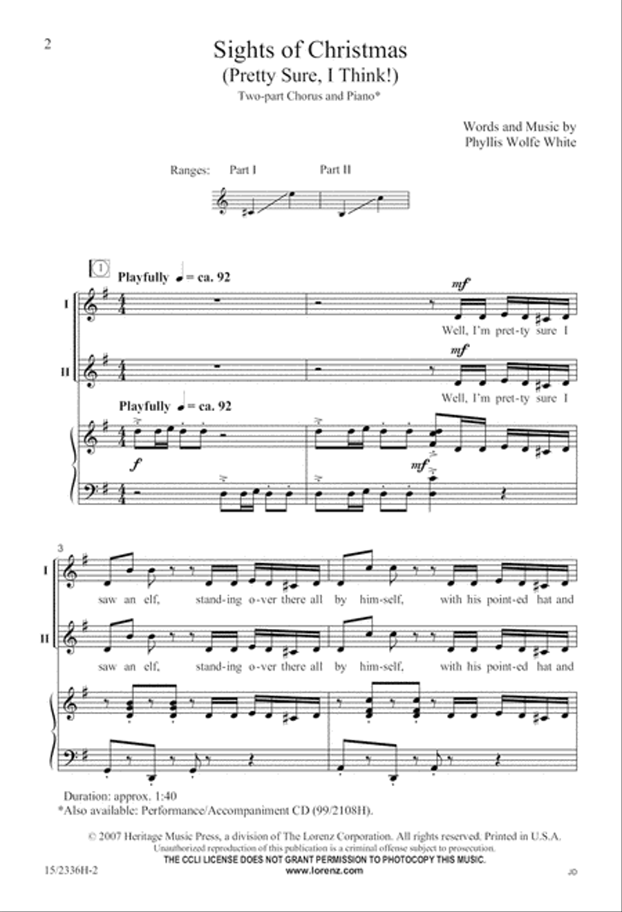 Sights of Christmas Sights of Christmas 2-Part scores gallery preview page 3