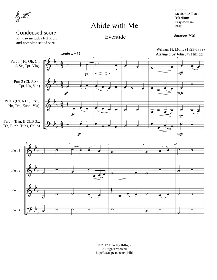 Abide with Me Full Orchestra scores gallery preview page 5