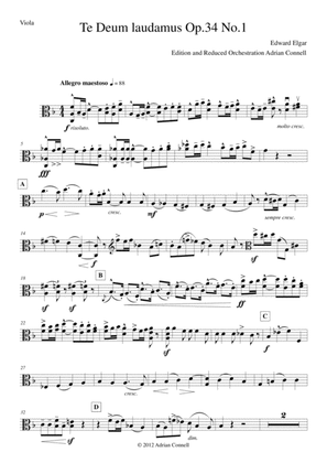 Elgar - Te Deum - Reduced Orchestration - Viola