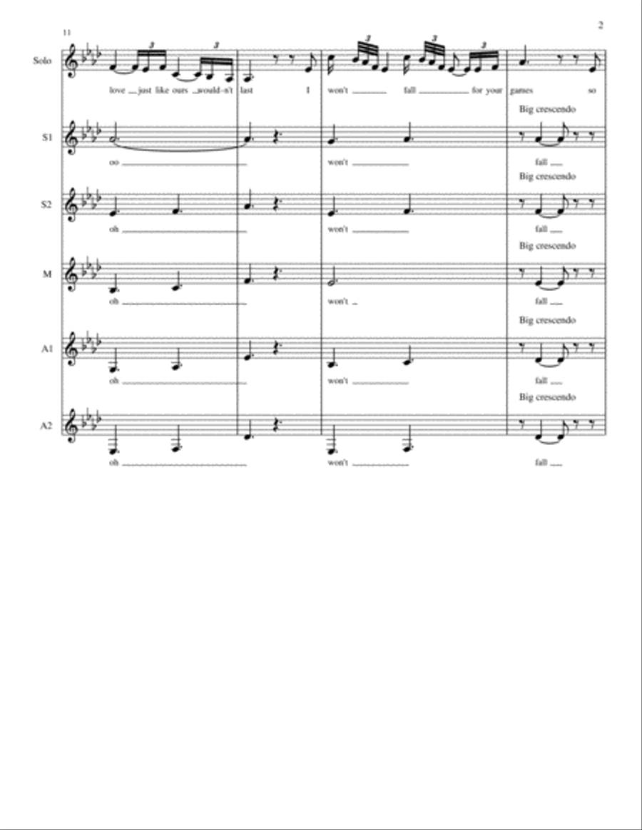 You Don't Do It For Me Anymore SSA scores gallery preview page 2