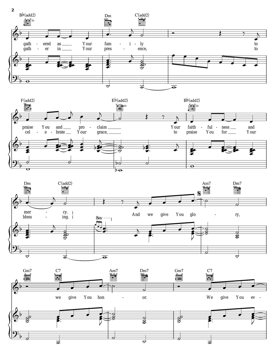 We Give You Glory We Give You Glory Piano, Vocal, Guitar scores gallery preview page 2