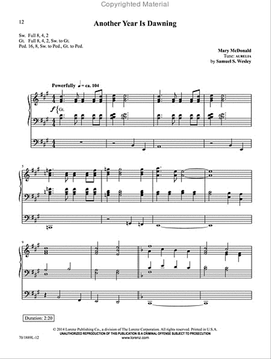 Go Out With Joy! Organ Solo scores gallery preview page 2