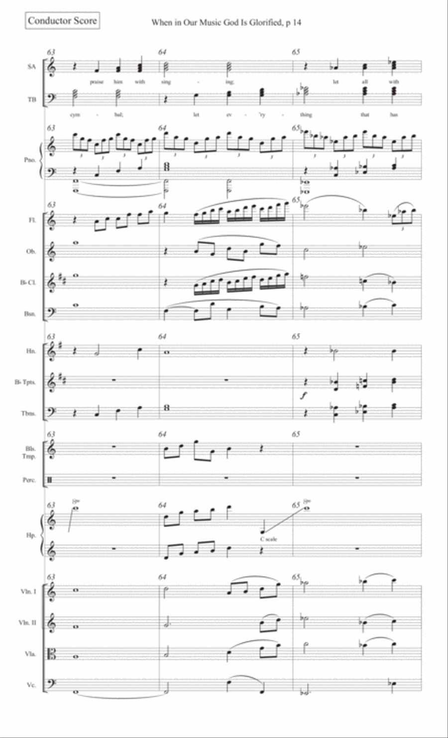 When in Our Music God Is Glorified 4-Part scores gallery preview page 16
