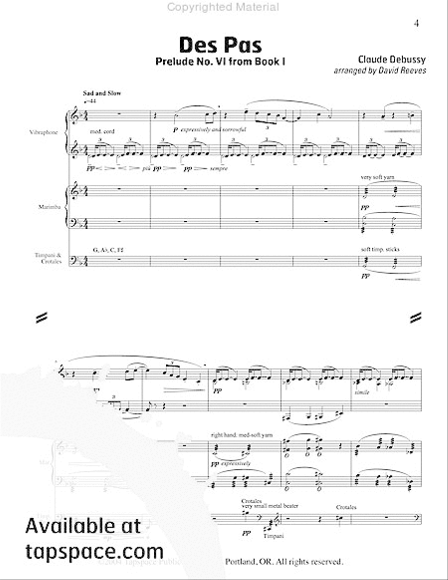 Three Preludes Percussion Ensemble scores gallery preview page 8