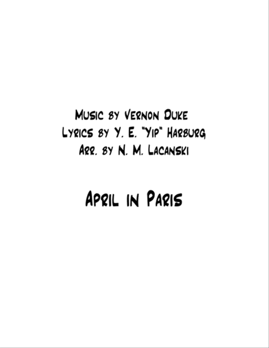 April In Paris Flute Solo scores gallery preview page 1