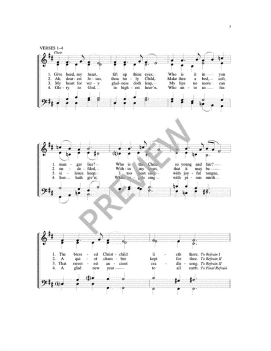 Come to the Manger Come to the Manger 4-Part scores gallery preview page 2