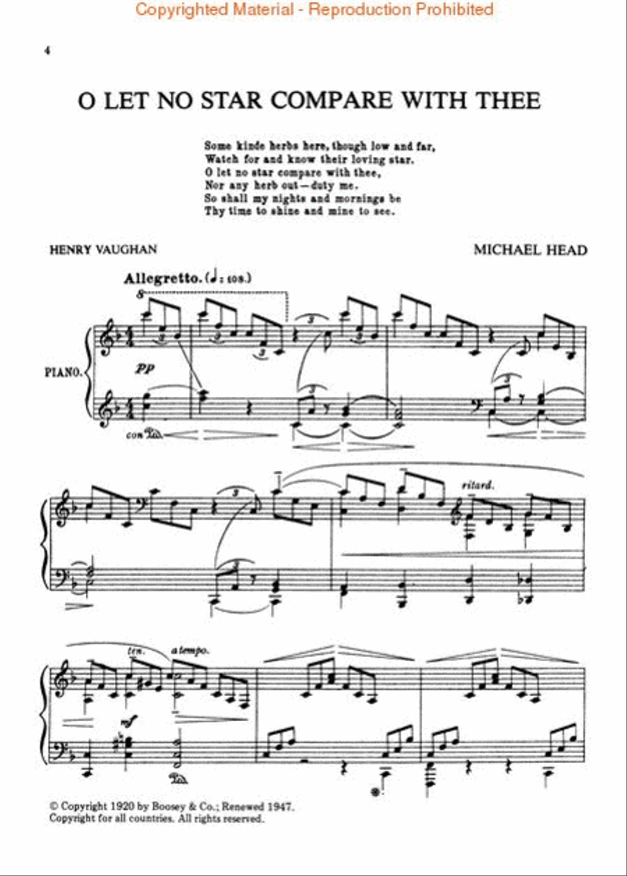Michael Head Song Album – Volume II Voice Solo scores gallery preview page 3
