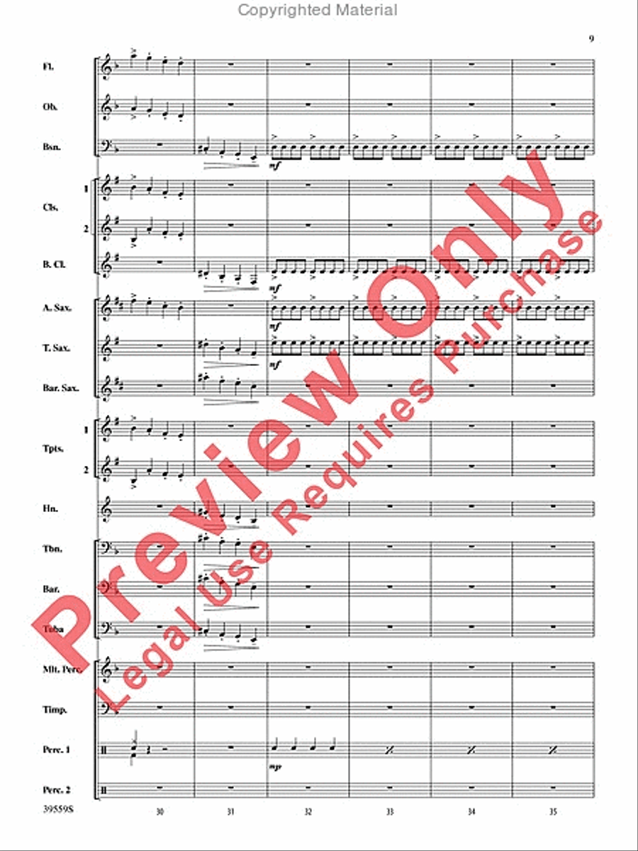Wizards in Winter Concert Band scores gallery preview page 9
