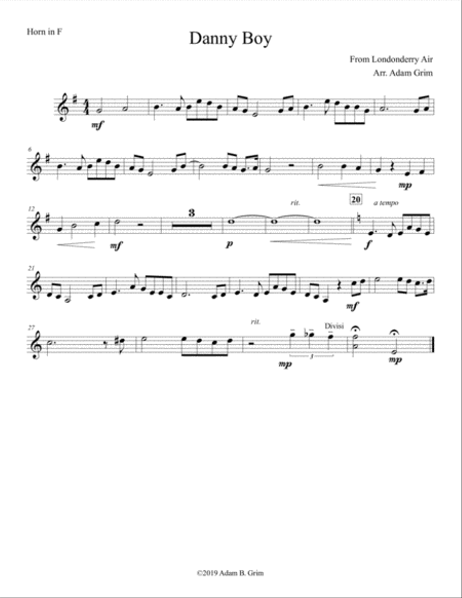 Danny Boy Marching Band scores gallery preview page 4
