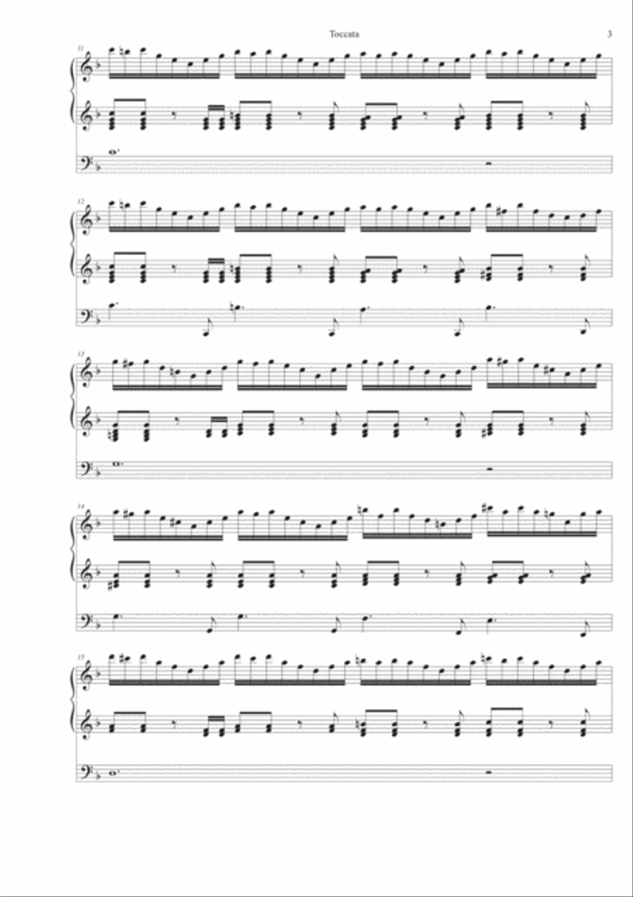 Toccata from Symphony for Organ no. 5 - Widor (abridged) Organ Solo scores gallery preview page 3