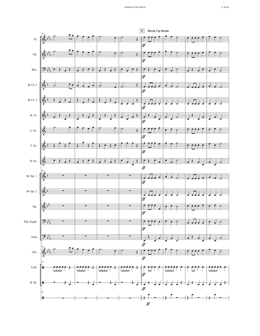 Athabasca Falls March Athabasca Falls March Concert Band scores gallery preview page 5
