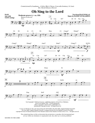 Oh Sing to the Lord - Bass (Use w/ SATB voicing)