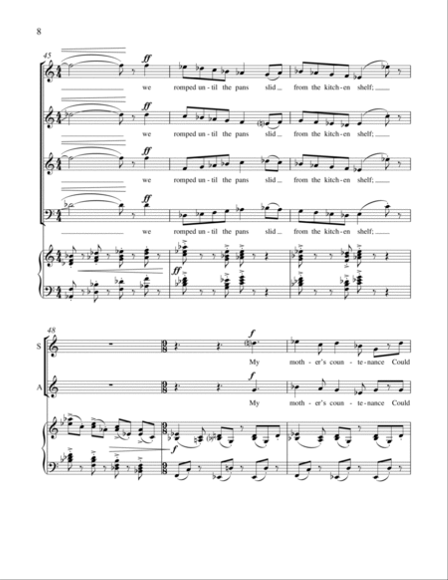 My Papa's Waltz 4-Part scores gallery preview page 13