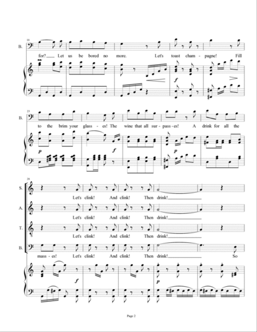 Champagne Trio (+1), Die Fledermaus School and Community scores gallery preview page 2
