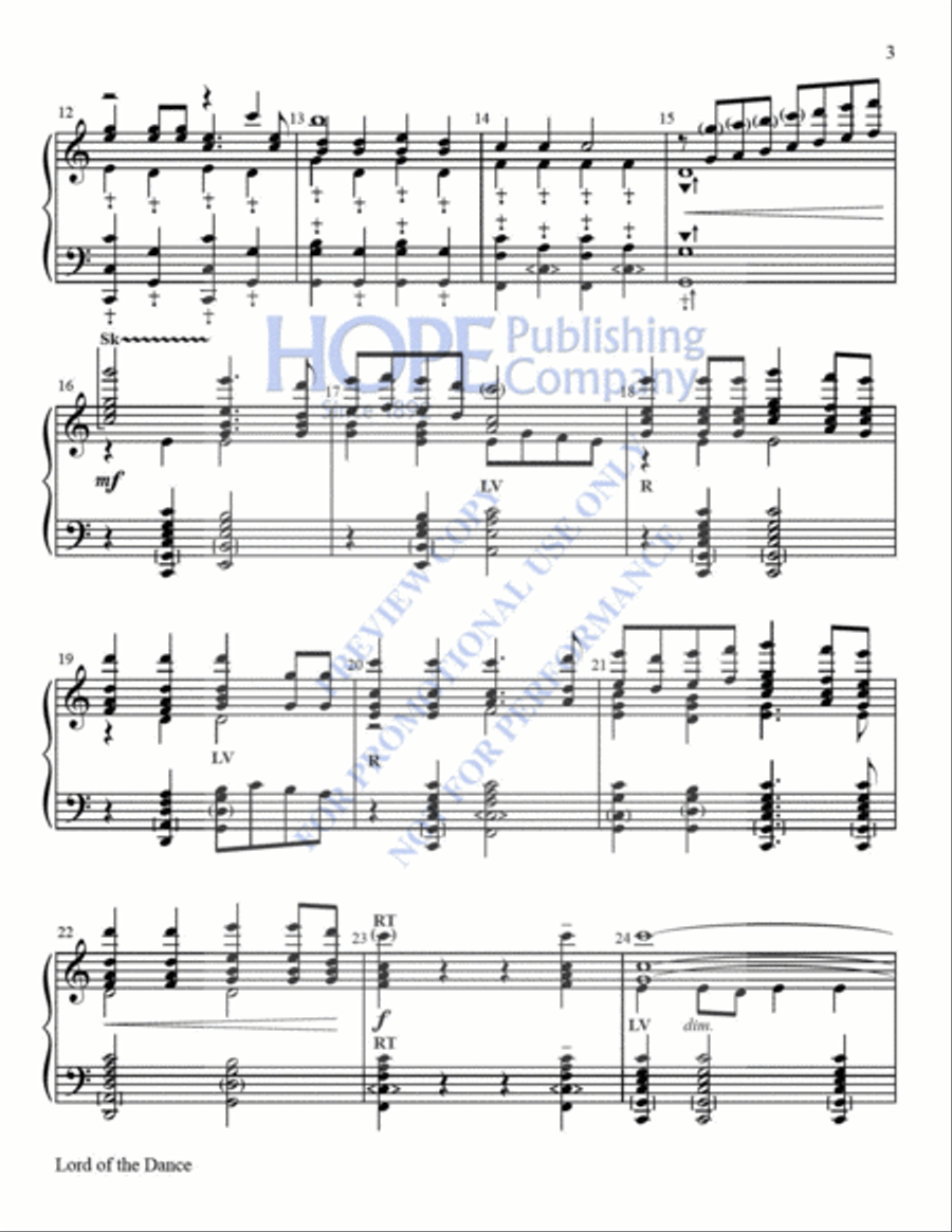 Lord of the Dance Lord of the Dance 5-Octaves scores gallery preview page 4
