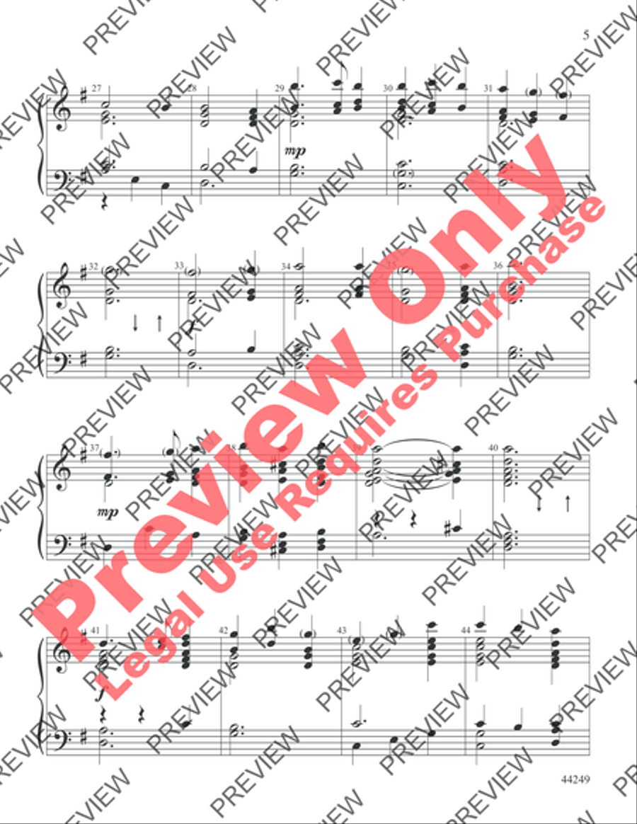 Variations on Easter Hymn Handbell Choir scores gallery preview page 5