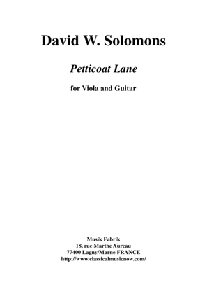 David Warin Solomons: Petticoat Lane for viola and guitar