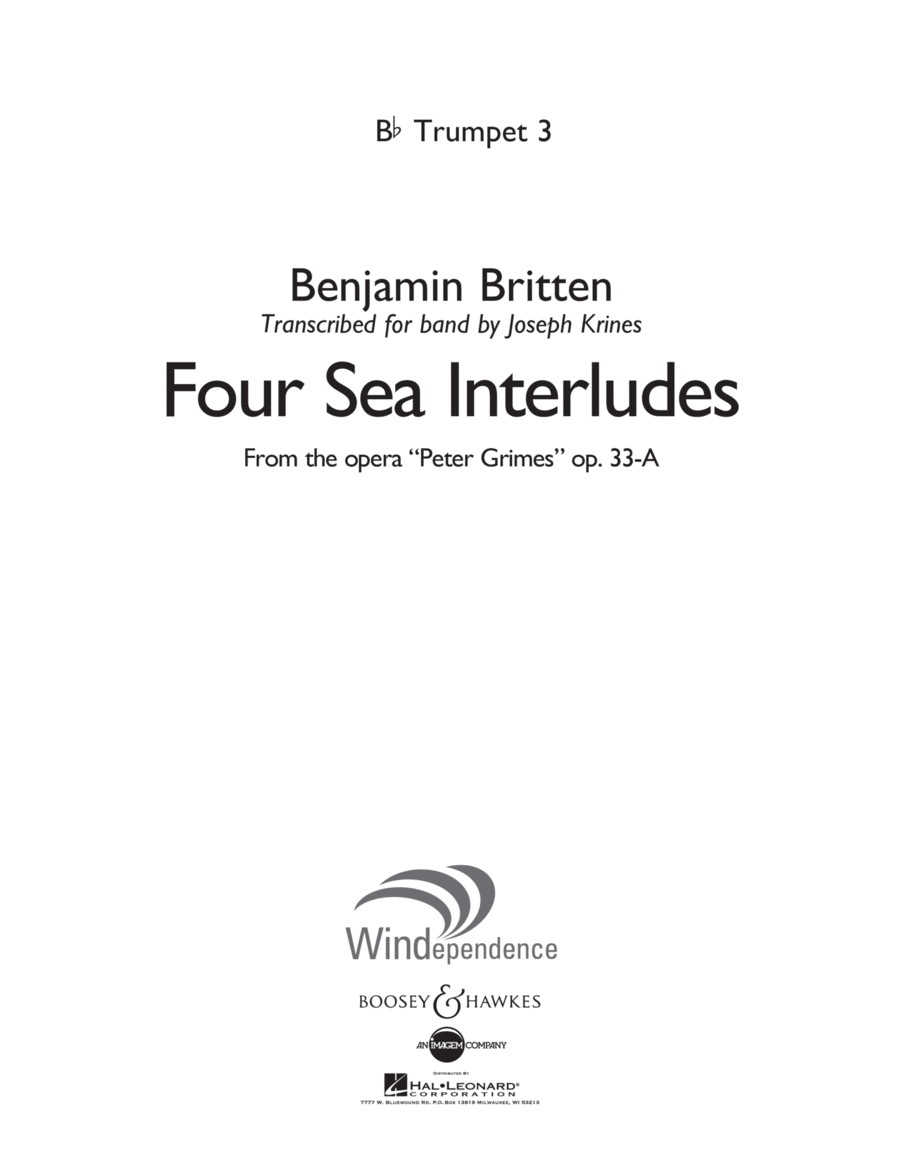 Four Sea Interludes (from the opera 