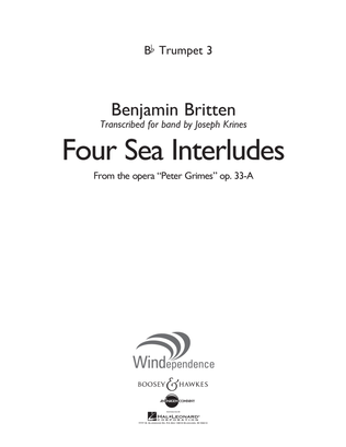 Four Sea Interludes (from the opera "Peter Grimes") - Bb Trumpet 3