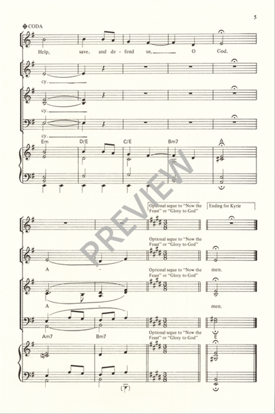Now the Feast and Celebration 4-Part scores gallery preview page 7