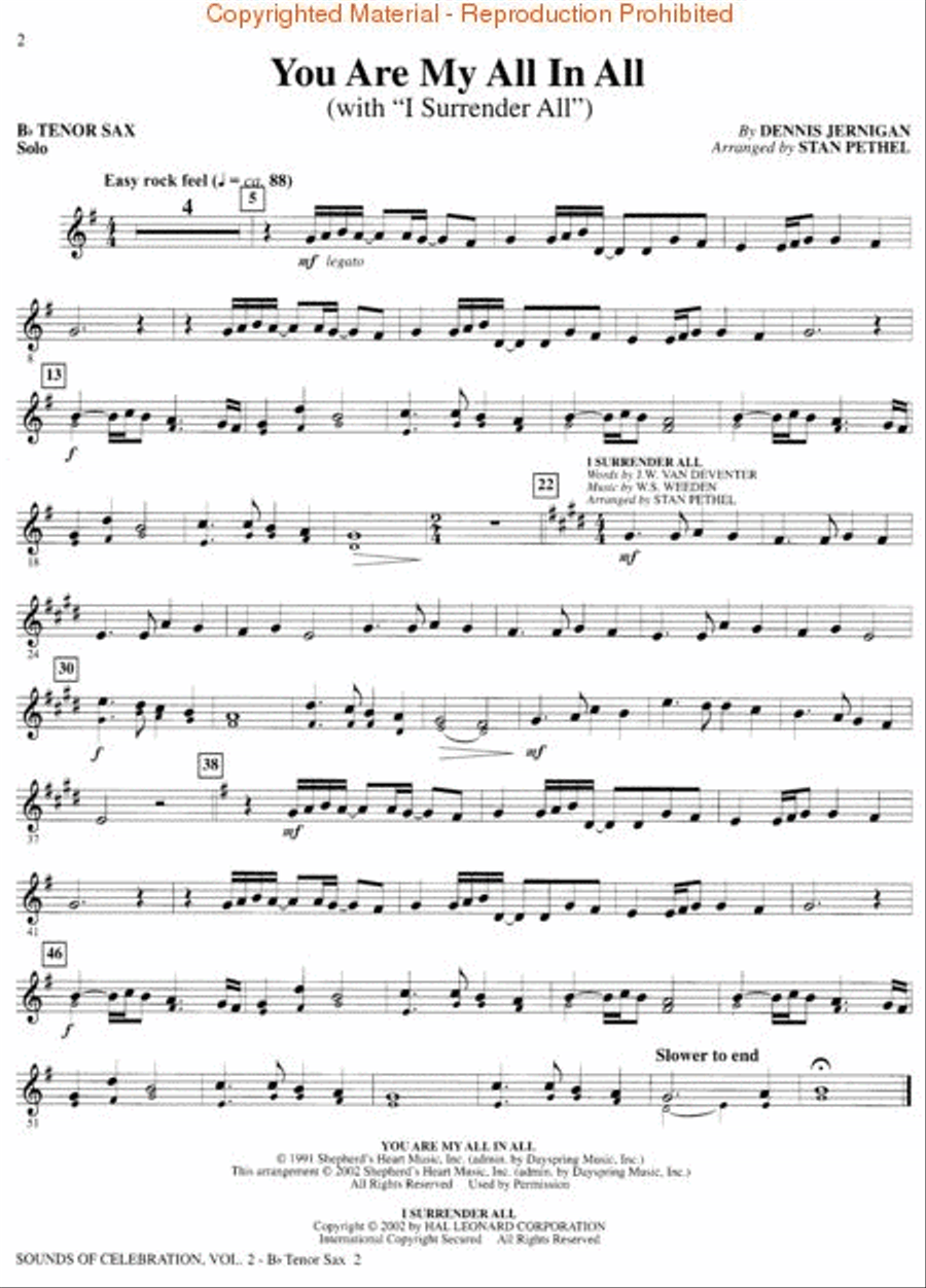 Sounds of Celebration – Volume 2 Tenor Saxophone scores gallery preview page 3