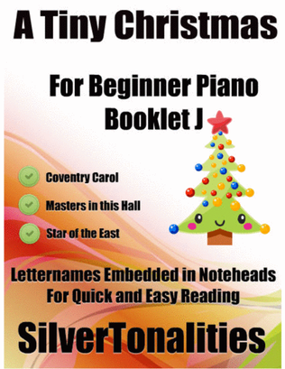 Book cover for A Tiny Christmas for Beginner Piano Booklet J
