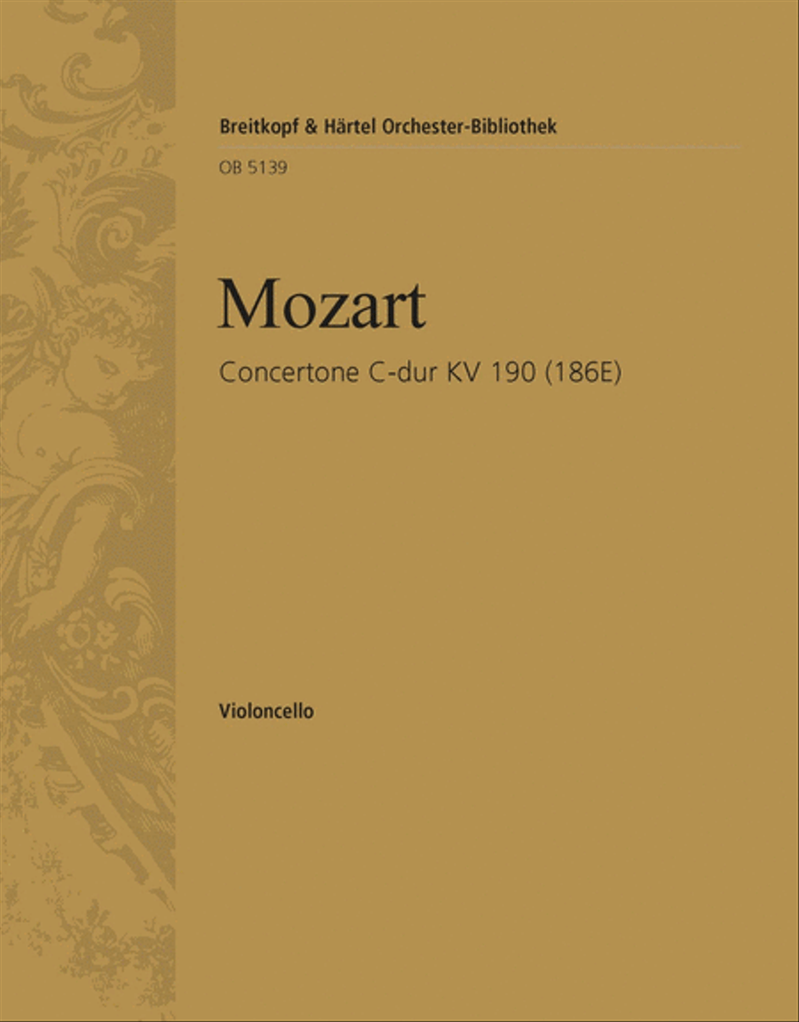 Concertone in C major K. 190 (186E) Orchestra scores gallery preview page 1