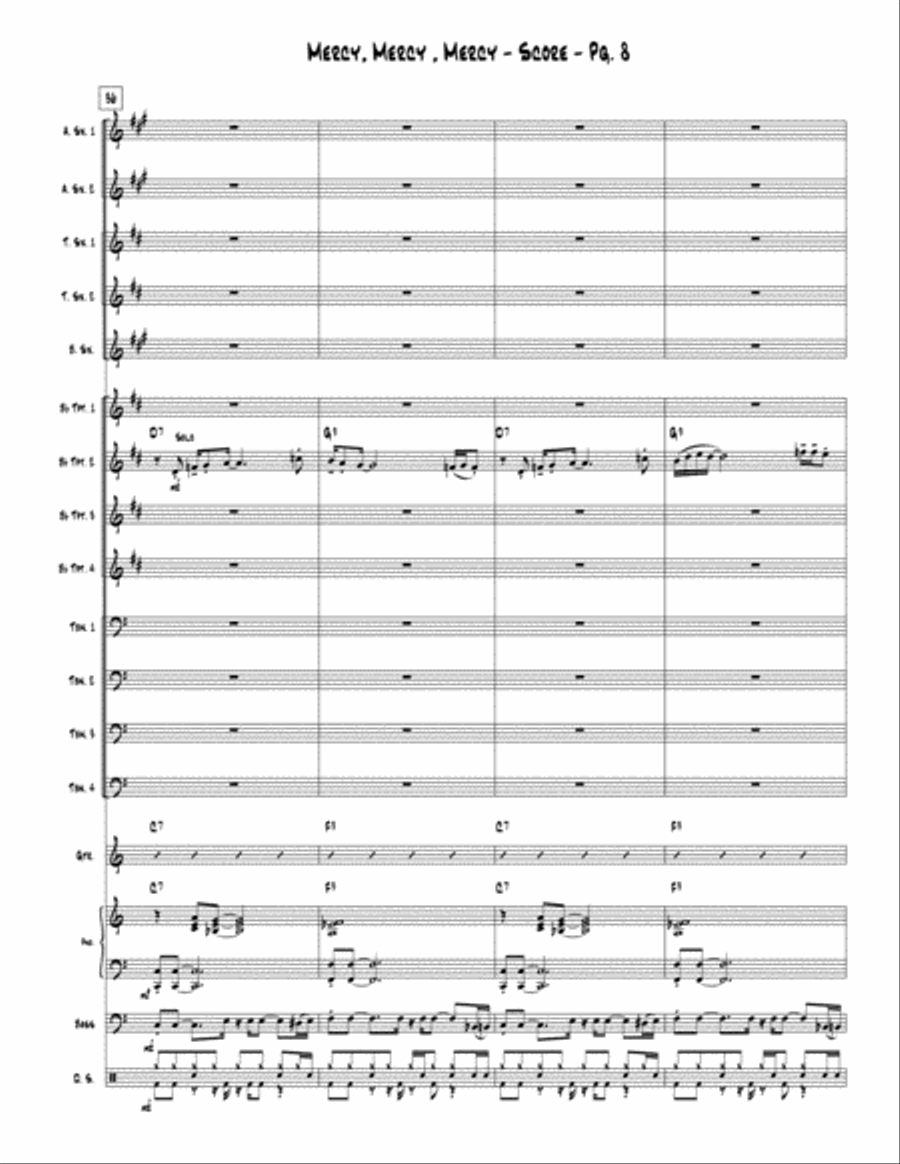 Mercy, Mercy, Mercy Mercy, Mercy, Mercy Jazz Ensemble scores gallery preview page 9