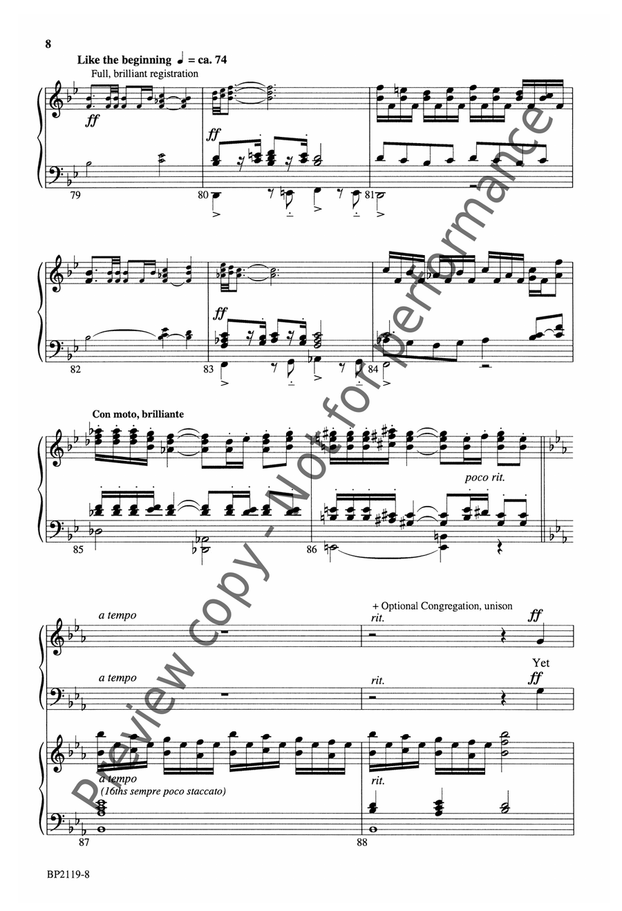 The Church's One Foundation - Forrest 4-Part scores gallery preview page 9