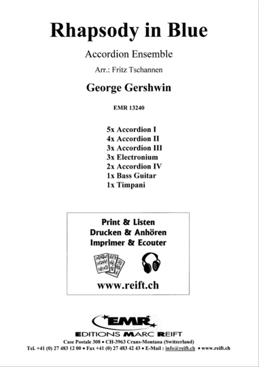 Rhapsody in Blue Accordion scores gallery preview page 2