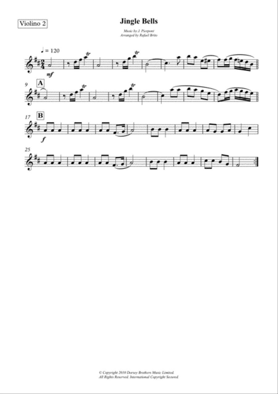 Jingle Bells Jingle Bells String Quartet scores gallery preview page 3