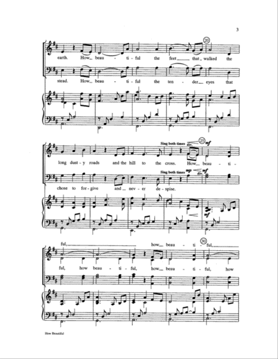 How Beautiful Choir scores gallery preview page 3
