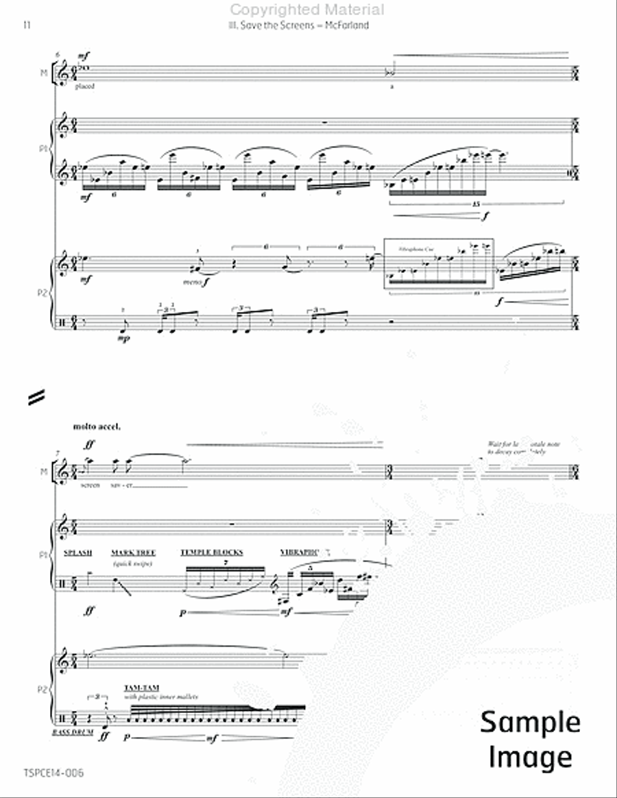 5 Songs in the Age of Stupidity Percussion Ensemble scores gallery preview page 17