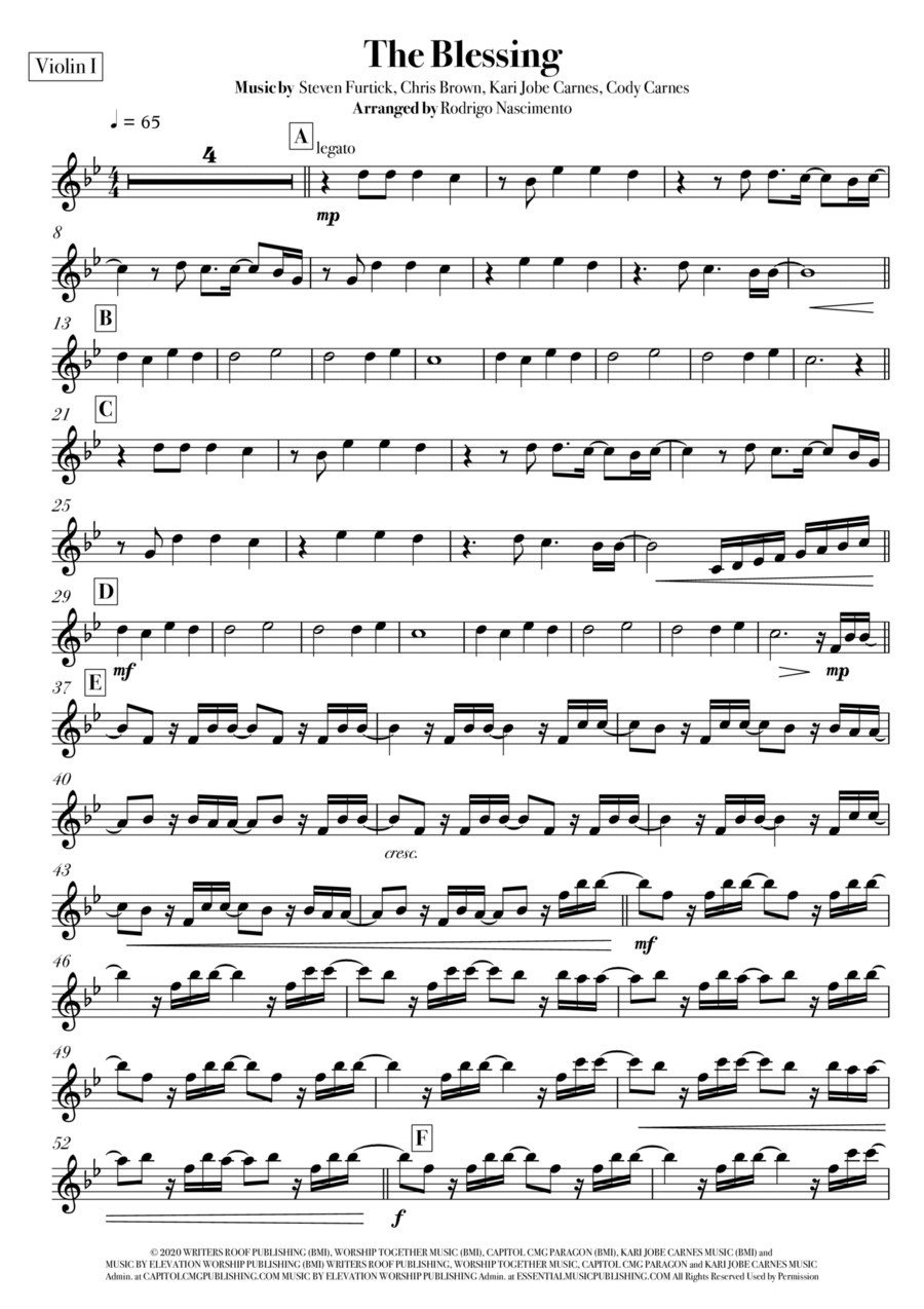 The Blessing String Quartet scores gallery preview page 1