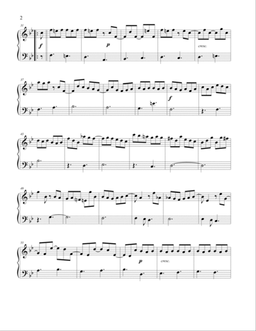 Sonata in B-flat Major: Allegro Chamber Music scores gallery preview page 2