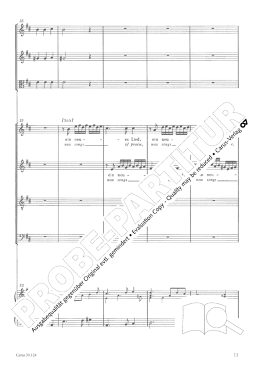 Sing to the Lord a new song (Singet dem Herrn ein neues Lied) 4-Part scores gallery preview page 12