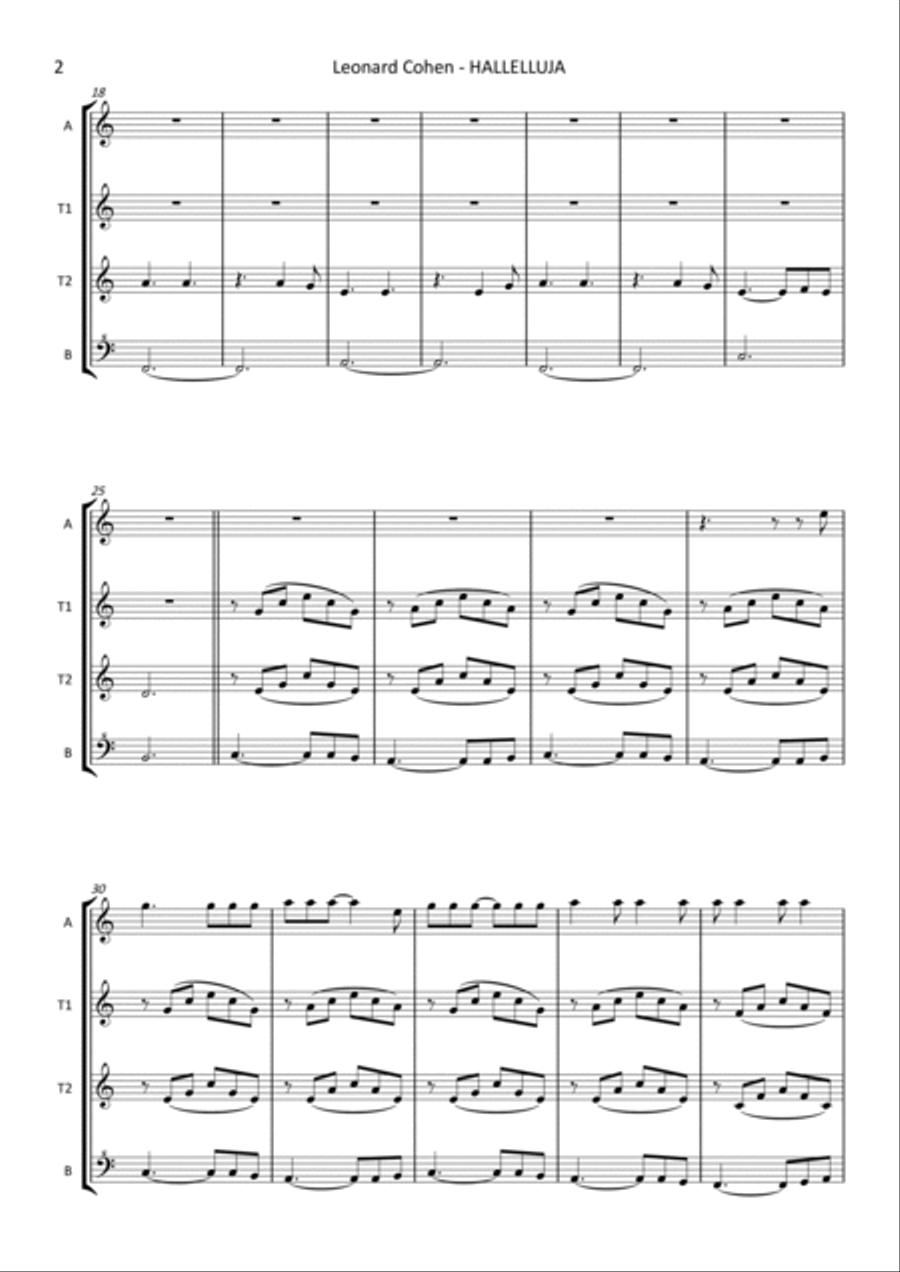 Hallelujah Small Ensemble scores gallery preview page 4