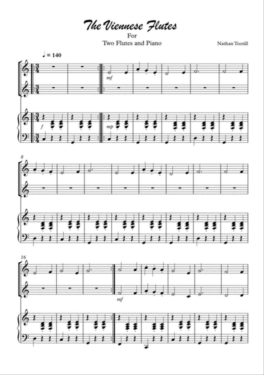 The Viennese Flutes Flute Solo scores gallery preview page 2