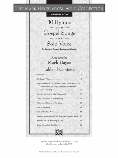 The Mark Hayes Vocal Solo Collection -- 10 Hymns and Gospel Songs for Solo Voice by Mark Hayes Voice Solo - Digital Sheet Music