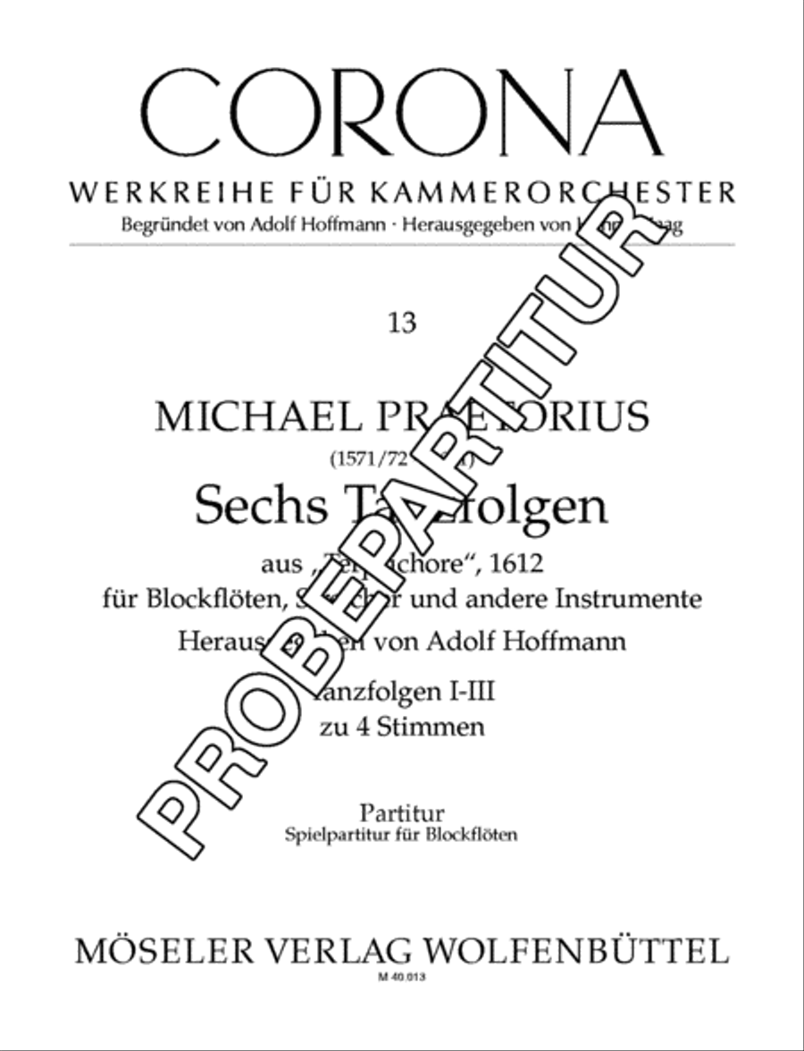 Sechs Tanzfogen Band 1 4-Part scores gallery preview page 2