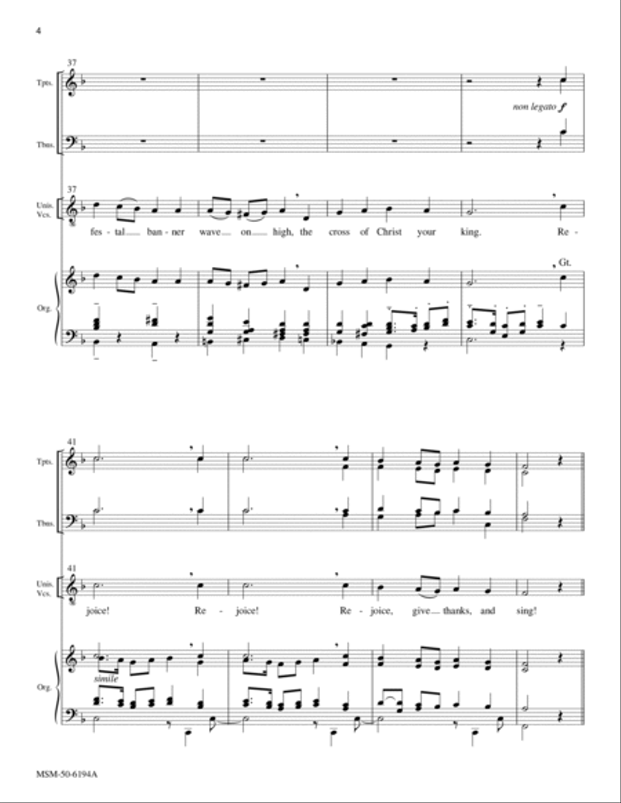 Rejoice, O Pilgrim Throng! Choir scores gallery preview page 4