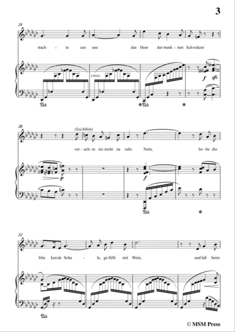 Richard Strauss-Heimliche Aufforderung in G flat Major,for Voice and Piano Voice Solo scores gallery preview page 5