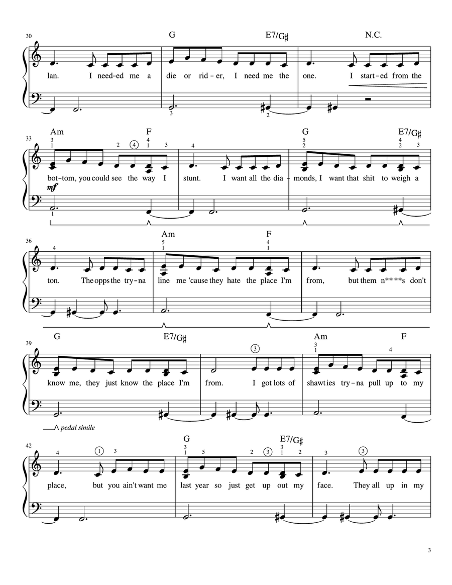Ransom Easy Piano scores gallery preview page 3
