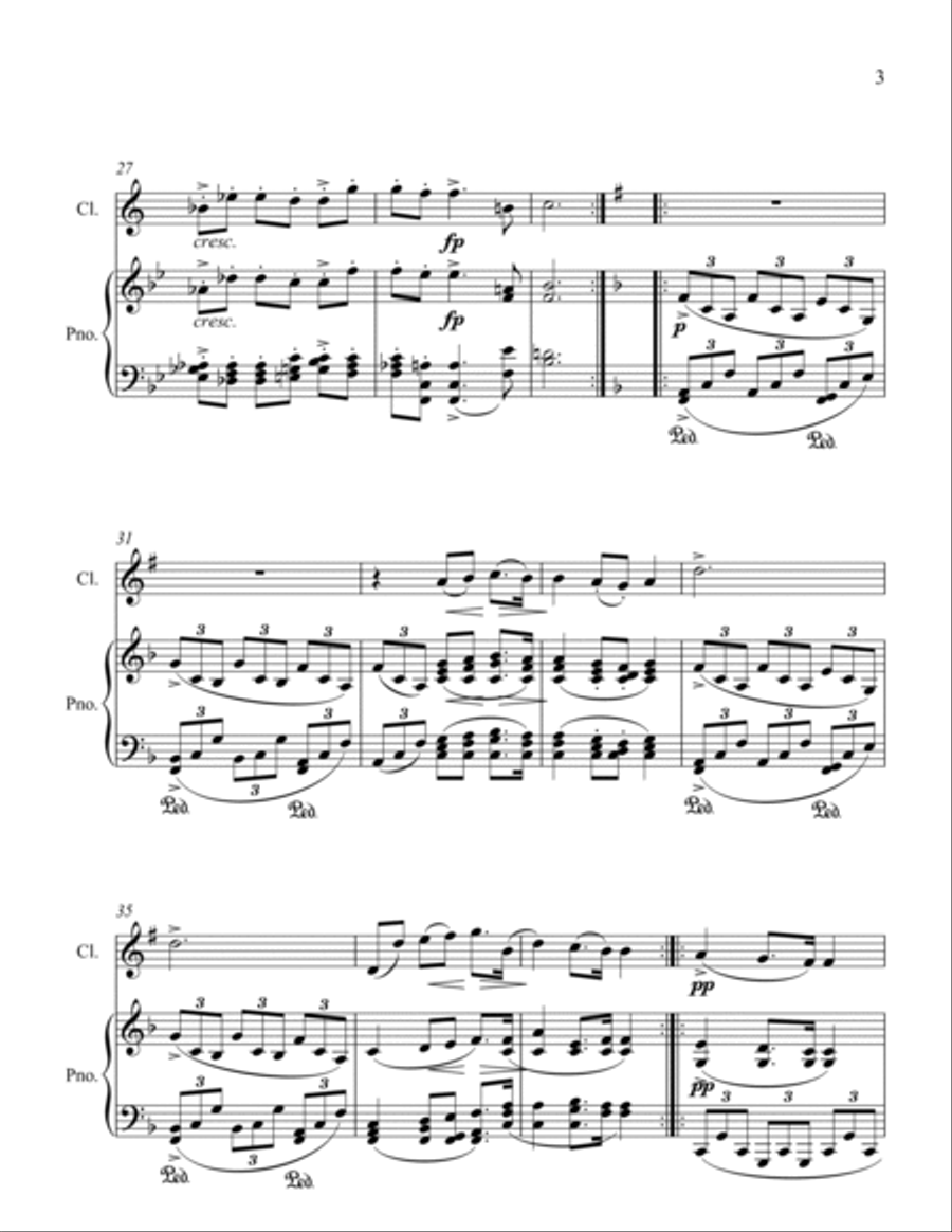 Moments Musicaux I Clarinet Solo scores gallery preview page 3
