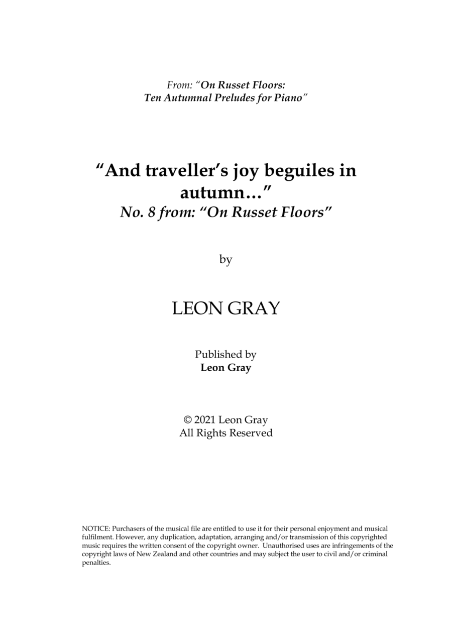 Traveller's Joy, On Russet Floors (No. 8), Leon Gray image number null