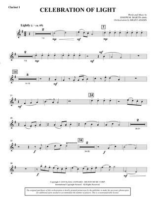 Celebration Of Light (Arise And Shine) (Full Orchestra) - Bb Clarinet 1